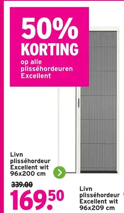 GAMMA Livn plisséhordeur Excellent wit aanbieding