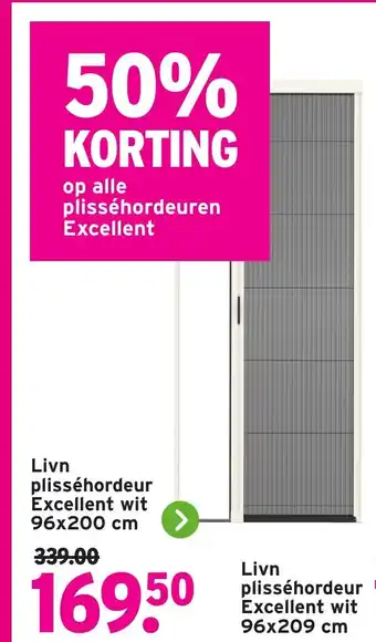 GAMMA Livn plisséhordeur Excellent wit aanbieding