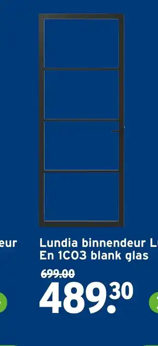 GAMMA Lundia binnendeur Lumen En 1C03 blank glas aanbieding