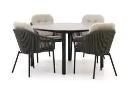 Kees Smit Hartman Arezzo ø 130cm dining tuinset 5-delig aanbieding