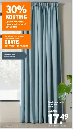 GAMMA Gordijnstof Jelle 4436 mint aanbieding