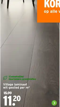 GAMMA Village laminaat wit geolied per m² aanbieding