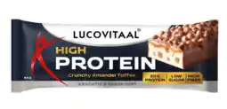 De Online Drogist Lucovitaal Protein High Reep -Crunchy Amandel Toffee aanbieding