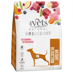 Zooplus Voordeelpakket: 2x1kg 4vets Natural Canine Weight Reduction droog hondenvoer aanbieding