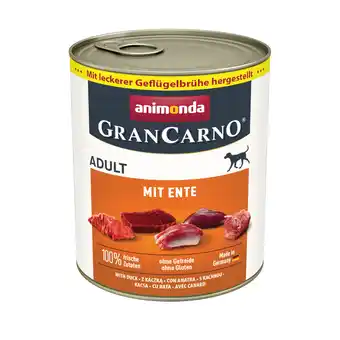 Zooplus Voordeelpakket animonda GranCarno Original Adult 12 x 800 g - met Eend aanbieding