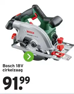 GAMMA Bosch 18V cirkelzaag aanbieding
