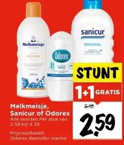 Vomar Voordeelmarkt Melkmeisje, Sanicur of Odorex aanbieding
