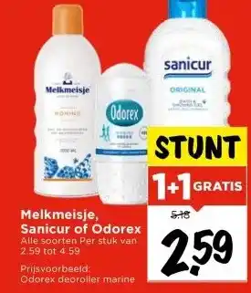 Vomar Voordeelmarkt Melkmeisje, Sanicur of Odorex aanbieding