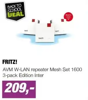 EP FRITZ! W-LAN repeater Mesh Set 1600 3-pack Edition Inter aanbieding