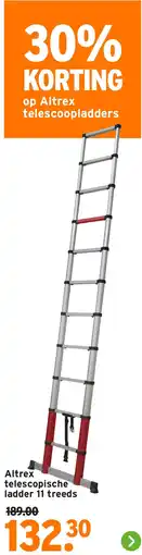 GAMMA Altrex telescopische ladder 11 treeds aanbieding