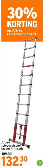 GAMMA Altrex telescopische ladder 11 treeds aanbieding