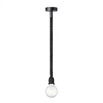 Praxis Home Sweet Home hanglamp Leonardo zwart touw E27 aanbieding