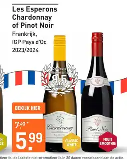 Gall & Gall Les Esperons Chardonnay of Pinot Noir aanbieding