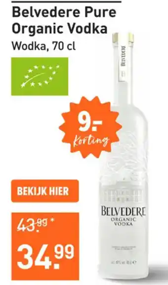 Gall & Gall Belvedere Pure Organic Vodka aanbieding