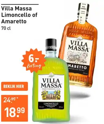 Gall & Gall Villa Massa Limoncello of Amaretto aanbieding