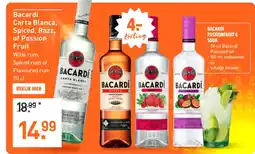 Gall & Gall Bacardí Carta Blanca, Spiced, Razz, of Passion Fruit aanbieding