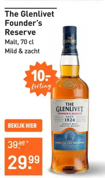Gall & Gall The Glenlivet Founder's Reserve aanbieding