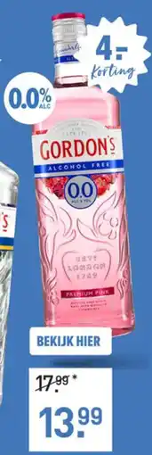 Gall & Gall Gordon's Pink Gin Alcoholvrij aanbieding