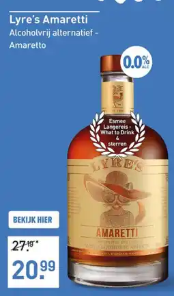 Gall & Gall Lyre's Amaretti Alcoholvrij alternatief - Amaretto aanbieding