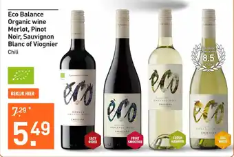 Gall & Gall Eco Balance Organic wine Merlot, Pinot Noir, Sauvignon Blanc of Viognier aanbieding
