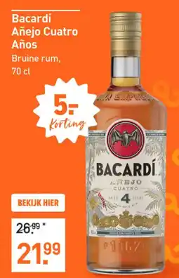 Gall & Gall Bacardà Añejo Cuatro Años aanbieding