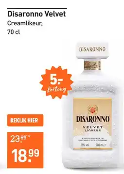 Gall & Gall Disaronno Velvet Creamlikeur aanbieding