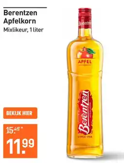Gall & Gall Berentzen Apfelkorn Mixlikeur aanbieding