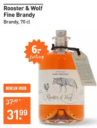 Gall & Gall Rooster & Wolf Fine Brandy Brandy aanbieding