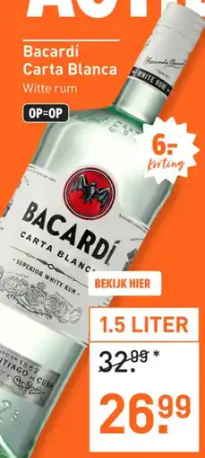 Gall & Gall Bacardí Carta Blanca aanbieding