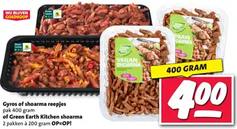 Nettorama Gyros of shoarma reepjes of Green Earth Kitchen shoarma aanbieding