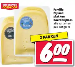 Nettorama Familie Nijland plakken boerderijkaas aanbieding