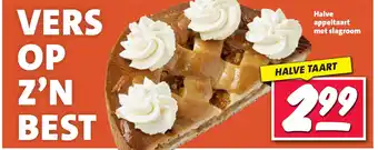 Nettorama Halve appeltaart met slagroom aanbieding