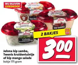 Nettorama Johma kip samba, Twents kruidentuintje of kip mango salade aanbieding