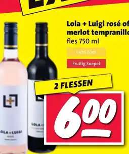 Nettorama Lola + Luigi rosé of merlot tempranillo aanbieding