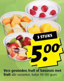 Boni Vers gesneden fruit of bavarois met fruit aanbieding