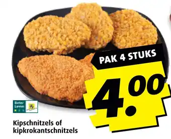 Boni Kipschnitzels of kipkrokantschnitzels aanbieding