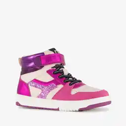 Scapino Blue Box hoge meisjes sneakers roze met glitters aanbieding