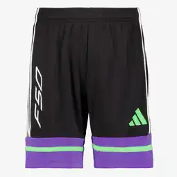 Scapino Adidas F50 SHO Y kinder voetbalshort zwart paars aanbieding