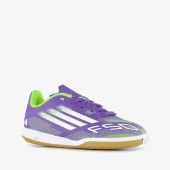 Scapino Adidas F50 Club IC kinder zaalschoenen pars groen aanbieding