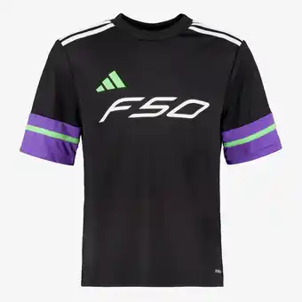 Scapino Adidas F50 JSY Y kinder voetbal T-shirt zwart paars aanbieding