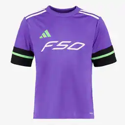 Scapino Adidas F50 JSY Y kinder voetbal T-shirt paars zwart aanbieding
