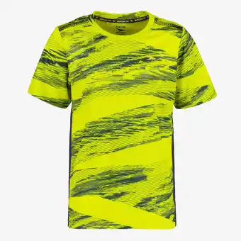 Scapino Dutchy Dry kinder voetbal T-shirt geel zwart aanbieding