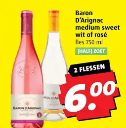 Boni Baron D'Arignac medium sweet wit of rosé aanbieding