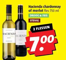 Boni Hacienda chardonnay of merlot aanbieding