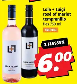 Boni Lola + Luigi rosé of merlot tempranillo aanbieding