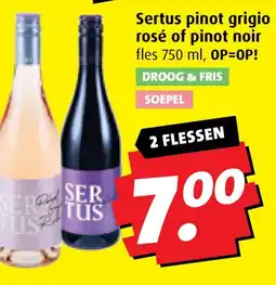 Boni Sertus pinot grigio rosé of pinot noir aanbieding