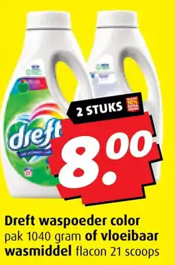 Boni Dreft waspoeder color of vloeibaar wasmiddel aanbieding
