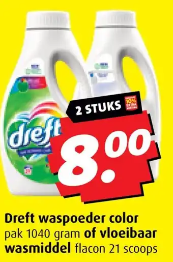 Boni Dreft waspoeder color of vloeibaar wasmiddel aanbieding