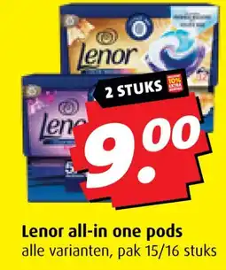 Boni Lenor all in one pods aanbieding
