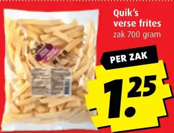Boni Quik's verse frites aanbieding